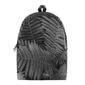 Black And White Fern Leaf Print School Backpack