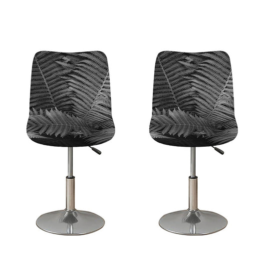 Black And White Fern Leaf Print Bar Stool Covers