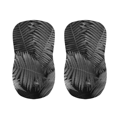 Black And White Fern Leaf Print Bar Stool Covers