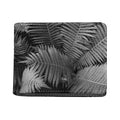 Black And White Fern Leaf Print Bifold Wallet