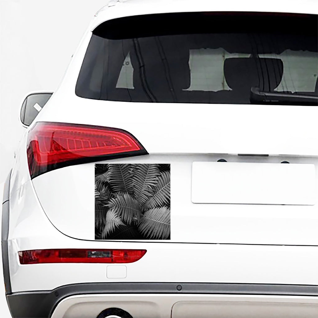 Black And White Fern Leaf Print Car Sticker