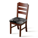 Black And White Fern Leaf Print Chair Cushion Cover
