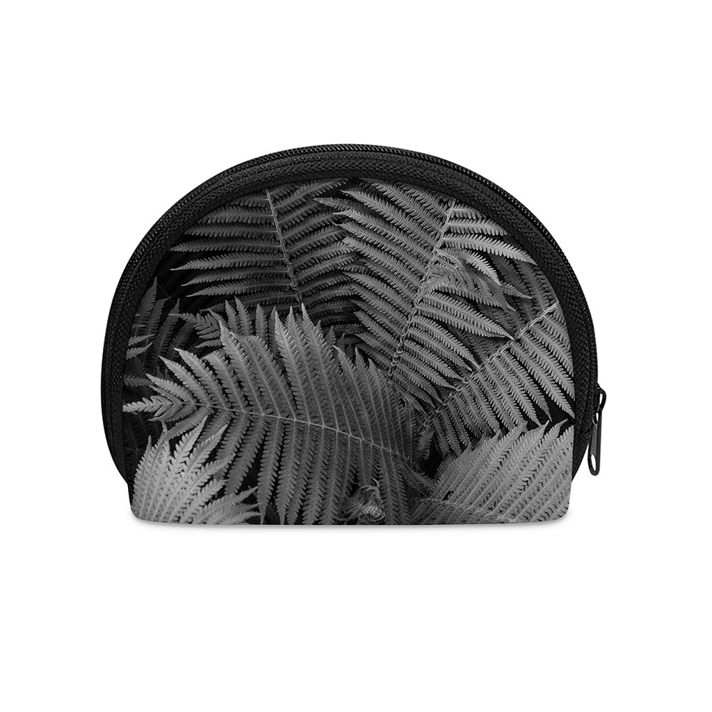 Black And White Fern Leaf Print Coin Purse