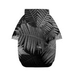 Black And White Fern Leaf Print Dog Zip Up Hoodie