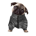 Black And White Fern Leaf Print Dog Zip Up Jacket