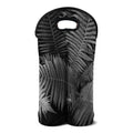 Black And White Fern Leaf Print Double Neoprene Wine Tote