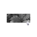 Black And White Fern Leaf Print Extended Mouse Pad