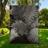 Black And White Fern Leaf Print Garden Flag