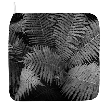 Black And White Fern Leaf Print Hand Towel
