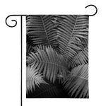 Black And White Fern Leaf Print House Flag