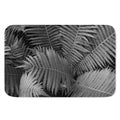 Black And White Fern Leaf Print Indoor Door Mat