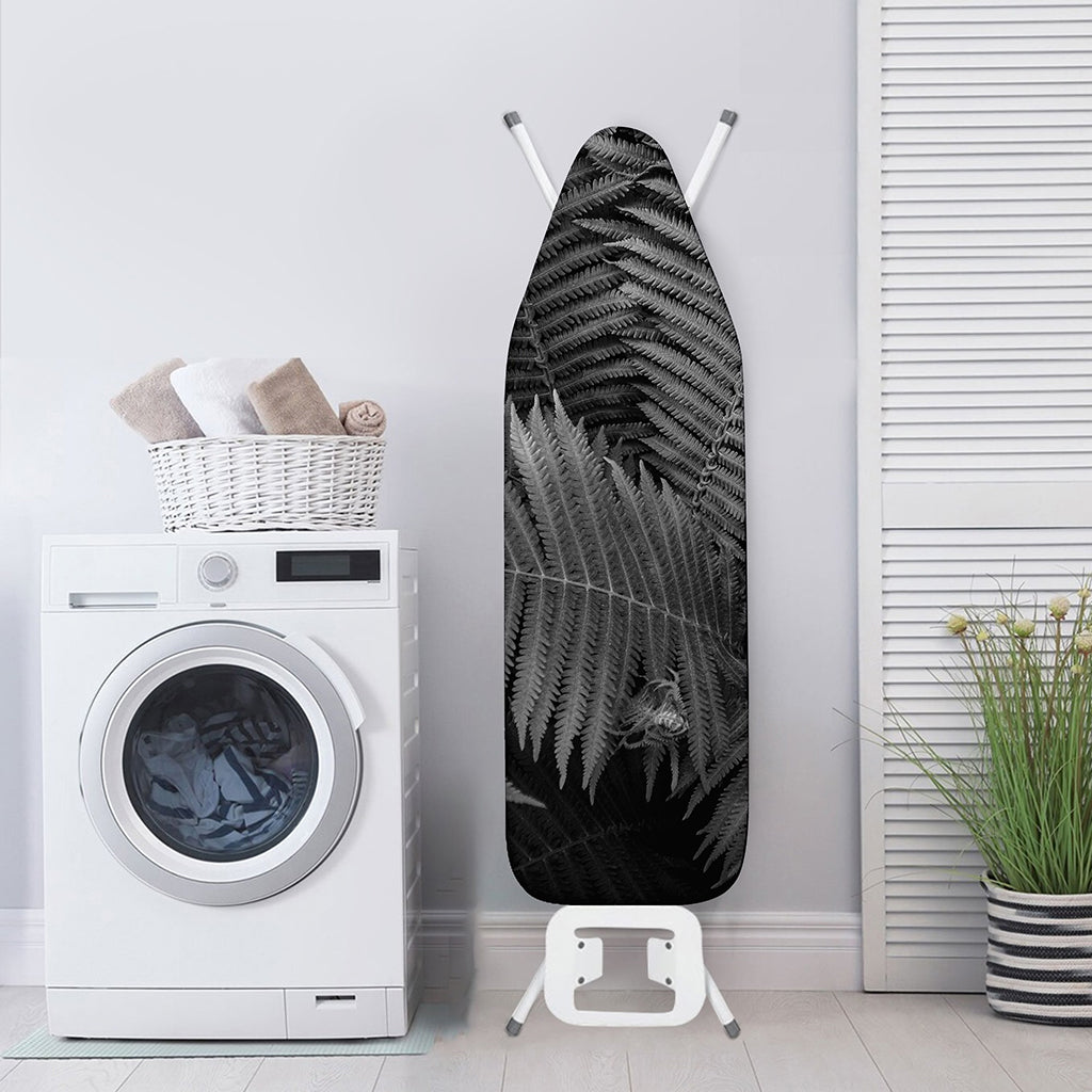 Black And White Fern Leaf Print Ironing Board Cover