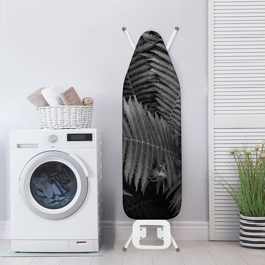 Black And White Fern Leaf Print Ironing Board Cover