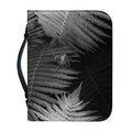 Black And White Fern Leaf Print Leather Bible Cover