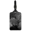 Black And White Fern Leaf Print Luggage Tag