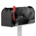Black And White Fern Leaf Print Mailbox Cover