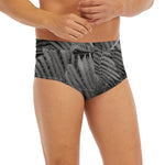 Black And White Fern Leaf Print Men's Briefs