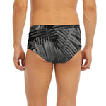 Black And White Fern Leaf Print Men's Briefs