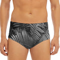 Black And White Fern Leaf Print Men's Triangle Swim Briefs
