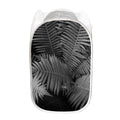 Black And White Fern Leaf Print Mesh Laundry Hamper