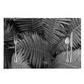 Black And White Fern Leaf Print Placemat