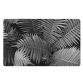 Black And White Fern Leaf Print Polyester Doormat
