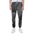 Black And White Fern Leaf Print Joggers