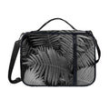 Black And White Fern Leaf Print Shoulder Strap Bible Bag