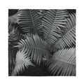Black And White Fern Leaf Print Silk Bandana