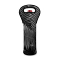Black And White Fern Leaf Print Single Neoprene Wine Tote