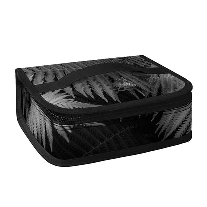 Black And White Fern Leaf Print Small Lunch Bag