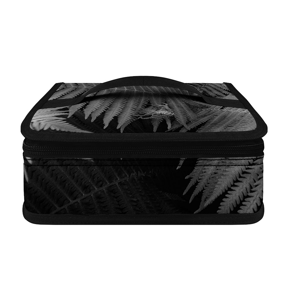 Black And White Fern Leaf Print Small Lunch Bag