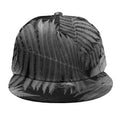 Black And White Fern Leaf Print Snapback Cap