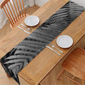 Black And White Fern Leaf Print Table Runner