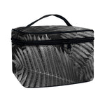 Black And White Fern Leaf Print Travel Makeup Bag