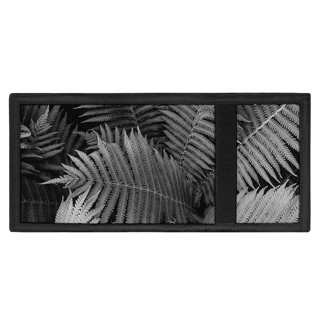 Black And White Fern Leaf Print Trifold Wallet