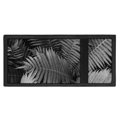 Black And White Fern Leaf Print Trifold Wallet