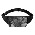 Black And White Fern Leaf Print Waist Bag