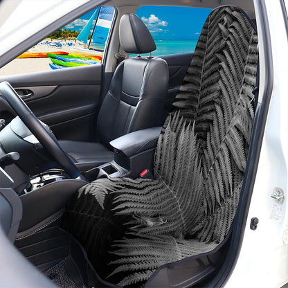 Black And White Fern Leaf Print Waterproof Car Seat Cover