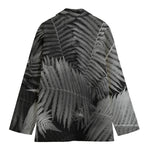 Black And White Fern Leaf Print Women's Blazer