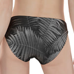 Black And White Fern Leaf Print Women's Panties