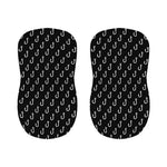 Black And White Fishing Hooks Print Bar Stool Covers