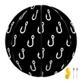 Black And White Fishing Hooks Print Basketball