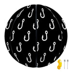 Black And White Fishing Hooks Print Basketball