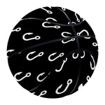 Black And White Fishing Hooks Print Basketball