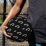 Black And White Fishing Hooks Print Basketball
