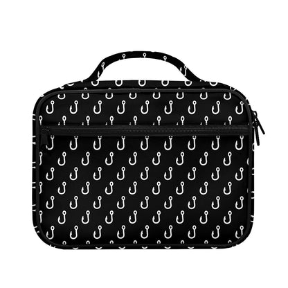 Black And White Fishing Hooks Print Briefcase Bible Bag