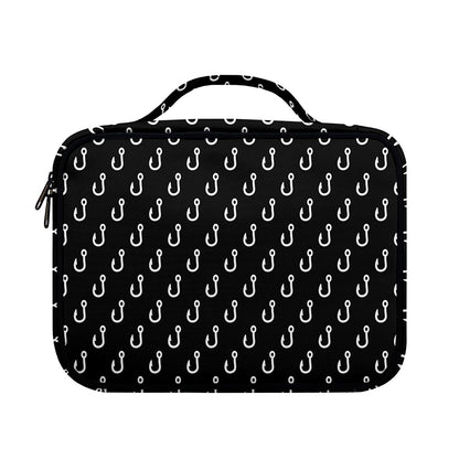Black And White Fishing Hooks Print Briefcase Bible Bag