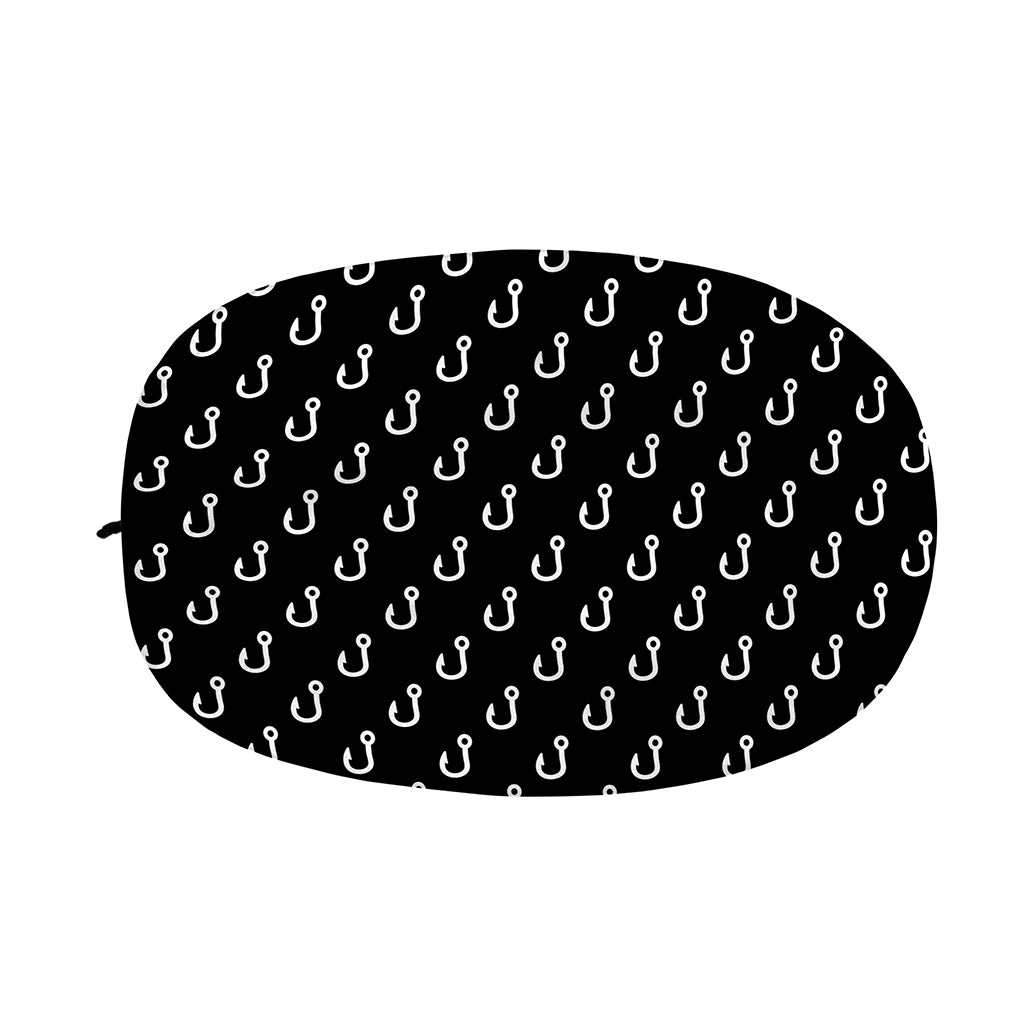 Black And White Fishing Hooks Print Car Side Mirror Covers