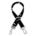 Black And White Fishing Hooks Print Dog Seat Belt